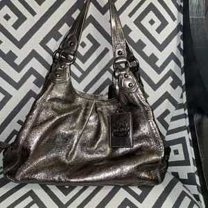 Coach Maggie Gun Metal Limited Add Hobo/Tote